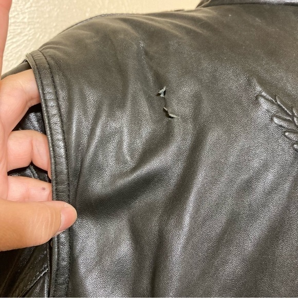 HARLEY DAVIDSON studded Leather biker jacket 2XL very soft leather GUC - Picture 3 of 14